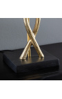 Contemporary lamp "Ginkgo" golden aluminum