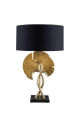 Lampe contemporaine "Ginkgo" aluminium doré