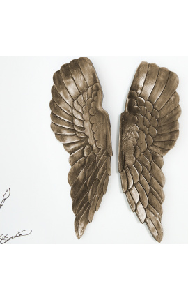 Large pair aluminum wall decoration &quot;Angel wings&quot;