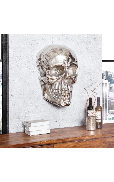 Veľký hliníkový nástenné dekorácie "Skull"