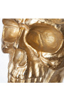 Большой золотой алюминиевый настенный декор "Череп"