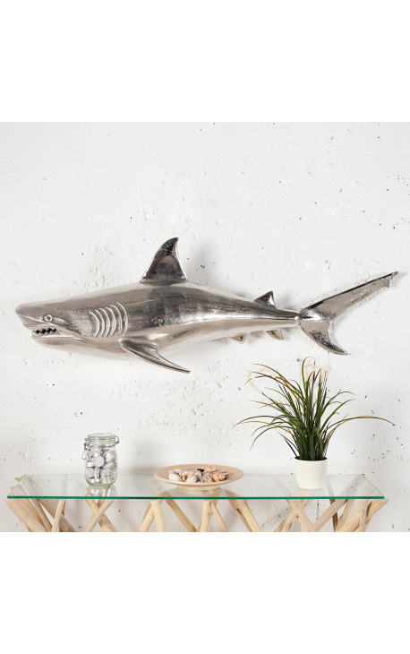 Large aluminum wall decoration "Shark" Left