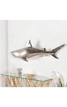 Grande décoration murale en aluminium &quot;Requin&quot; Gauche
