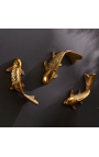 Set of 3 "Koï" fishes aluminum wall decoration