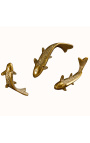 Set of 3 "Koï" fishes aluminum wall decoration