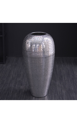 Ensemble de 2 vases martelés en aluminium