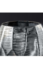 Silver aluminum hammered organic vase