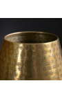 Conjunto de 2 vasos de alumínio martelado dourado