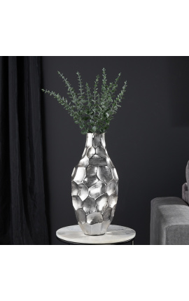 Multi-faceted aluminum vase