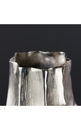 Multi-faceted aluminum vase