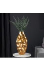 Vase à plusieurs facettes en aluminium doré