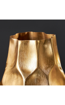 Mehr-facettiert vase in goldenem aluminium