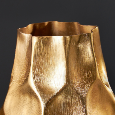 Vaso sfaccettato in alluminio dorato