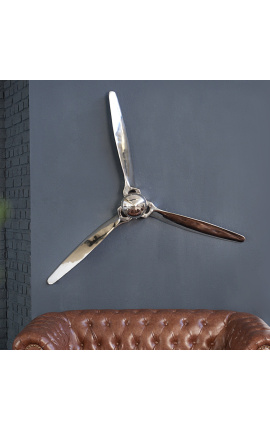 Hélice de avião para decoração de parede de alumínio - 60 cm