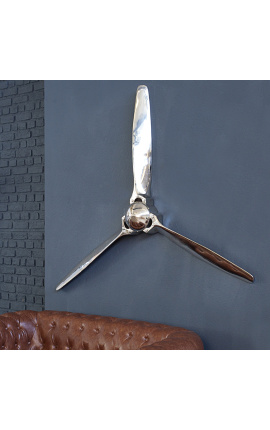 Avion propeller pentru decorarea peretelui din aluminiu - 60 cm