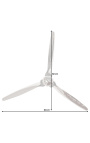 Avion propeller pentru decorarea peretelui din aluminiu - 60 cm