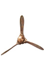 Airplane propeller for wall decoration in copper aluminum - 60 cm