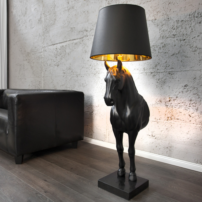 Lampe de chevet avec image de cheval