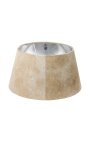 Beige cowhide lampshade 40 cm in diameter