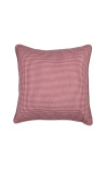 Rood en wit gecontroleerd Vichy vierkant met piping 45 x 45