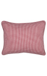 Cuscino rettangolare Vichy a quadretti rossi e bianchi con bordino 35 x 45