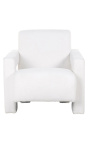 Großer Sessel "Ceos" mit Art Deco design corbeille in beige velvet