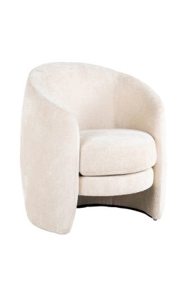 Židle "Helios" design sedmdesátých let krémový bílý