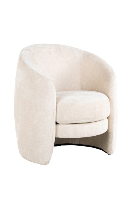 Кресло "Гелиос" дизайн 1970-х кремово-белое