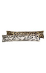 Cuscino anti-spiffero con cuneo per porta in pelle bovina stampa leopardo