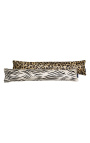 Cushion wedge door blocker in leopard printed cowhide