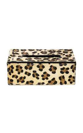 Leopard print lehmnahast uuesti täitav tissue box