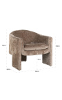 designul anilor 1970 "Ananchi" scaun în velvet brun