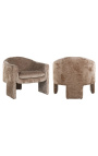 designul anilor 1970 "Ananchi" scaun în velvet brun