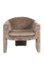 1970s design "Ananke" armchair in brown velvet