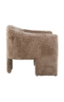 1970s design "Ananke" armchair in brown velvet