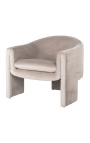 1970-talets design "Ananke" armchair i beige velvet