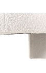 Fauteuil "Ananke" design Années 1970 tissu blanc neige bouclé