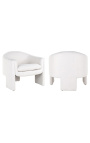 Кресло "Ананке" дизайн 1970-х годов белая снежная фигурная ткань