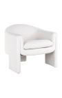 Sessel "Ananke" design Jahre 1970 weißer Schnee lockig Stoff
