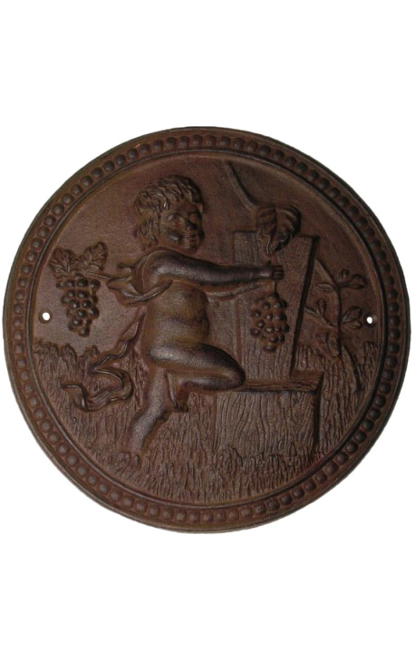 Decorative ornemental plate cast iron lion head 