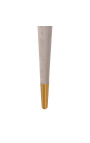 Eetstoel "Siara" ontwerp in beige velvet met gouden benen