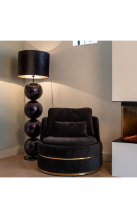 Floor lamp &quot;Jason&quot; with 4 spheres in black stainless steel
