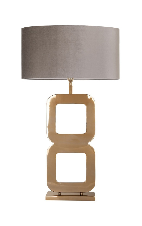 Grande lampe contemporaine "James" en acier inoxydable doré