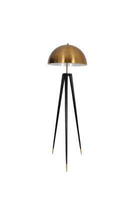 Floor lamp "Ren" Kunst-Deco stijl met gouden metalen lampshade