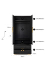 BOHO Stehschrank - schwarze eiche und gold edelstahl