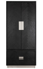 BOHO standing cabinet - black oak and gold stainless steel