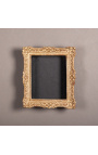 Louis XIV "Montparnasse" style frame with interior shelves (cabinet) in patinated gold