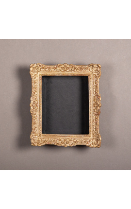Louis XIV "Montparnasse" stíluskeret belső polcokkal (kabinet) a patinált aranyban