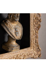 Louis XIV "Montparnasse" style frame with interior shelves (cabinet) in patinated gold
