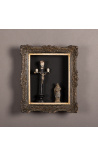 Louis XIV Montparnasse stíluskeret belső polcokkal (kabinet) fekete patina